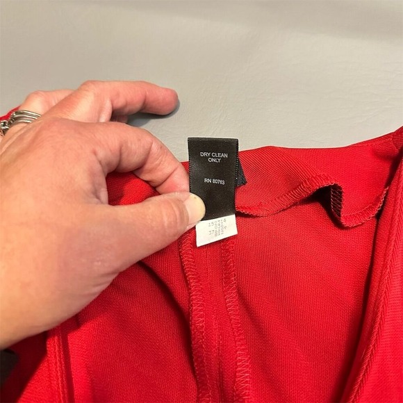 Vintage MODA Women's Red Midi‎ Dress Short Sleeve Size 8 - Picture 5 of 9